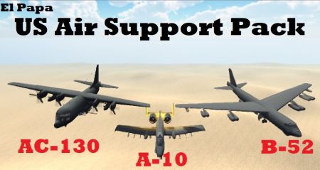 US Air Support Pack (A-10 Warthog, B-52 & AC-130)